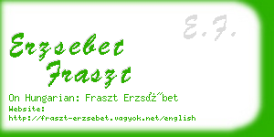 erzsebet fraszt business card